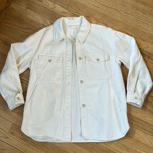 H&M cotton shirt jacket white size small